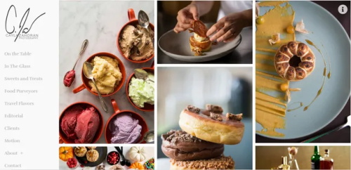 alt="Food photographer portfolio website example"