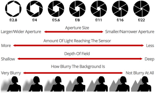 alt="Aperture vs depth of field diagram"